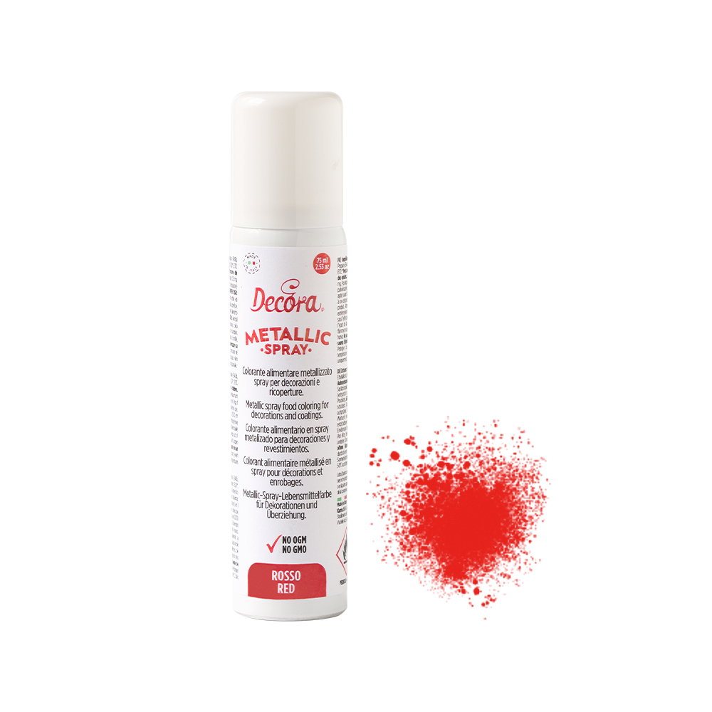 Metalic sprej za slastice, crveni, 75 ml