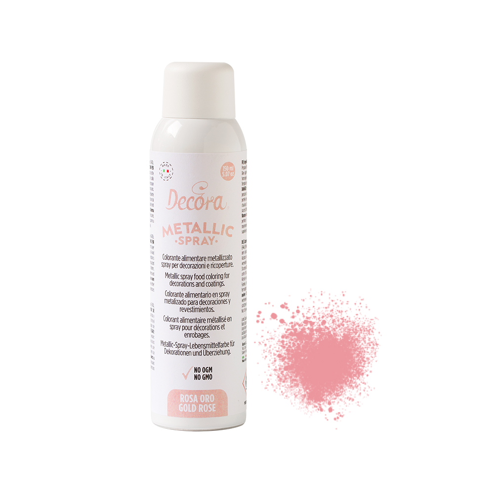 Metalic sprej za slastice, rose gold, 150 ml