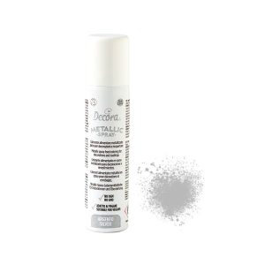 Metalic sprej za slastice, srebrni, 75 ml