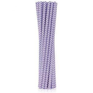 Papirnate slamke Chevron, ljubičaste