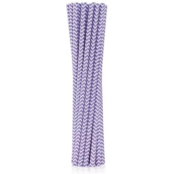 Papirnate slamke Chevron, ljubičaste