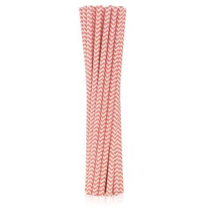 Papirnate slamke Chevron, roza