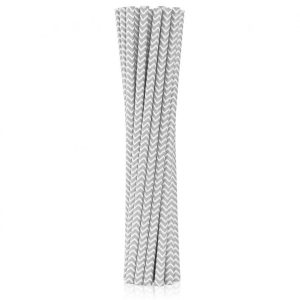Papirnate slamke Chevron, sive