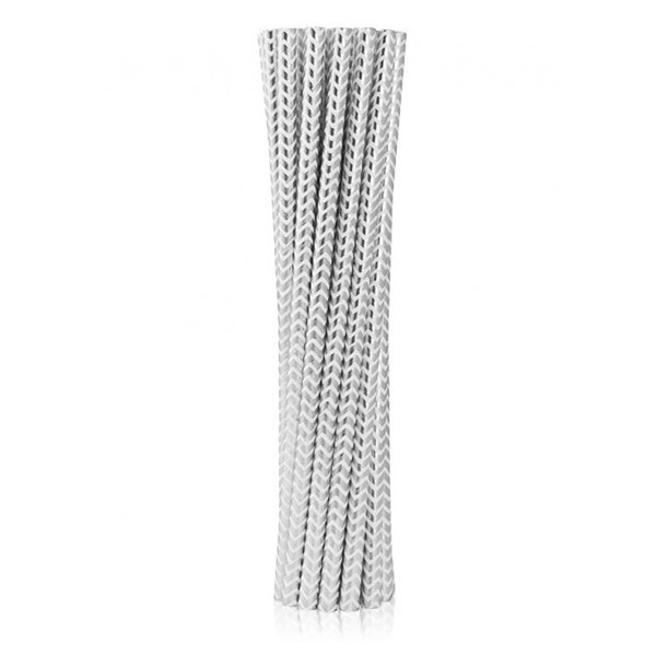 Papirnate slamke Chevron, srebrne