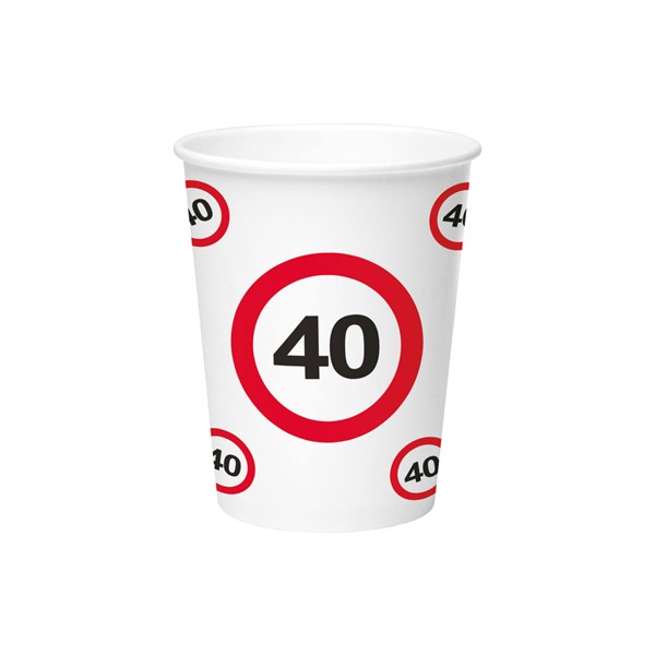 Party čaša prometni znak 40, 250 ml