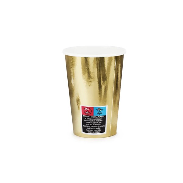 Party čaša zlatna, 220 ml - Slika 2