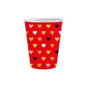 Party čaše XOXO crvena, 250 ml