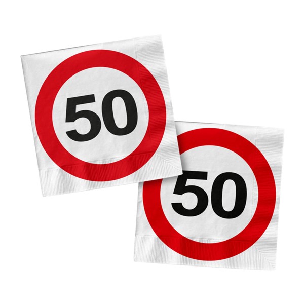 Party salvete prometni znak 50, 20 kom