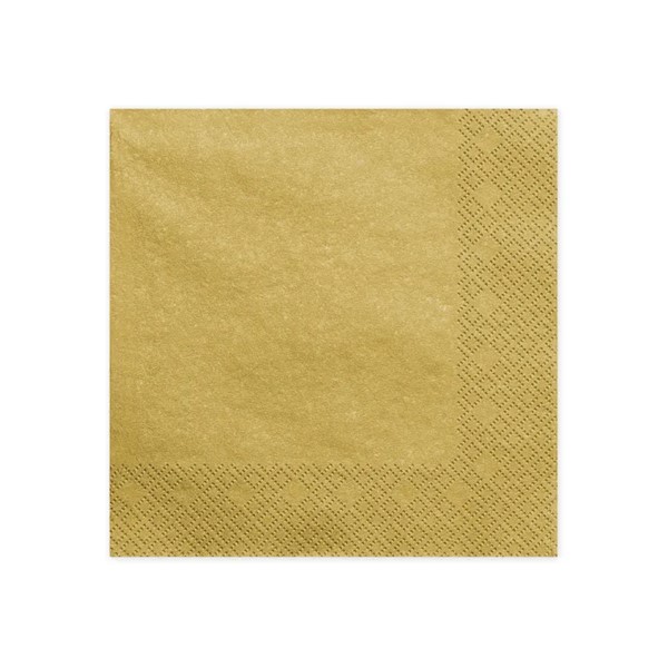 Party salvete zlatne, 33*33 cm