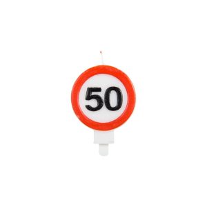 Svjećica za tortu prometni znak 50