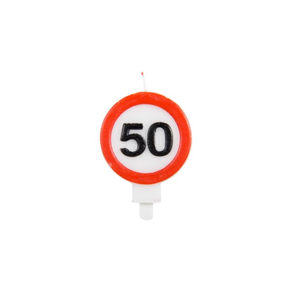 Svjećica za tortu prometni znak 50