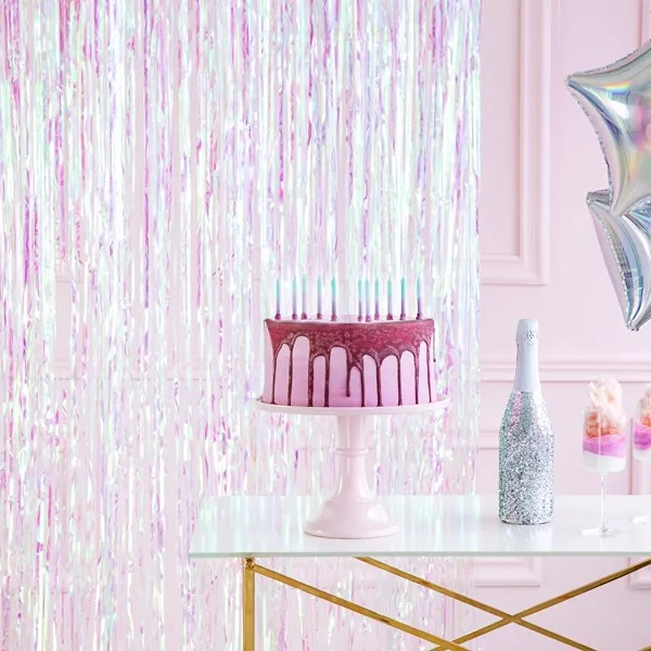 Party zavjesa s resicama, iridescent, 250 cm - Slika 2