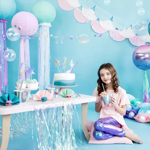 Party zavjesa s resicama, iridescent, 250 cm - Slika 3
