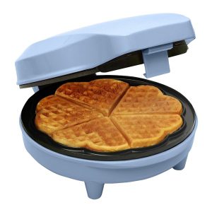 Pekač za belgijske vafle u obliku srca 700W, plavi | Bestron