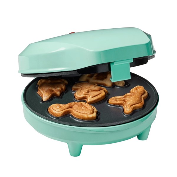 Pekač za belgijske vafle s uzorcima dinosaura 700W, mint | Bestron