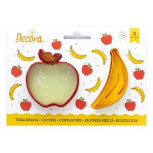 Plastični izrezivači za kekse, jabuka i banana