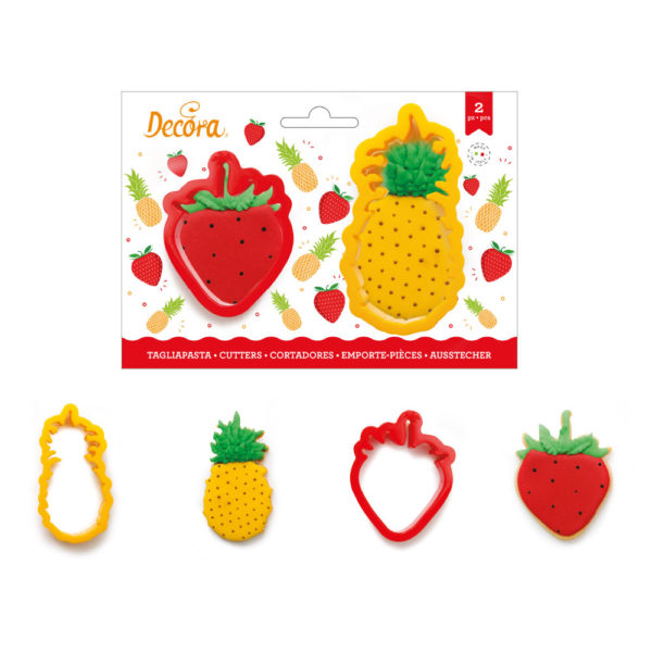 Plastični izrezivači za kekse, jagoda i ananas - Slika 2