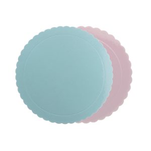Kartonski podmetač za torte plavo/roza 35 cm