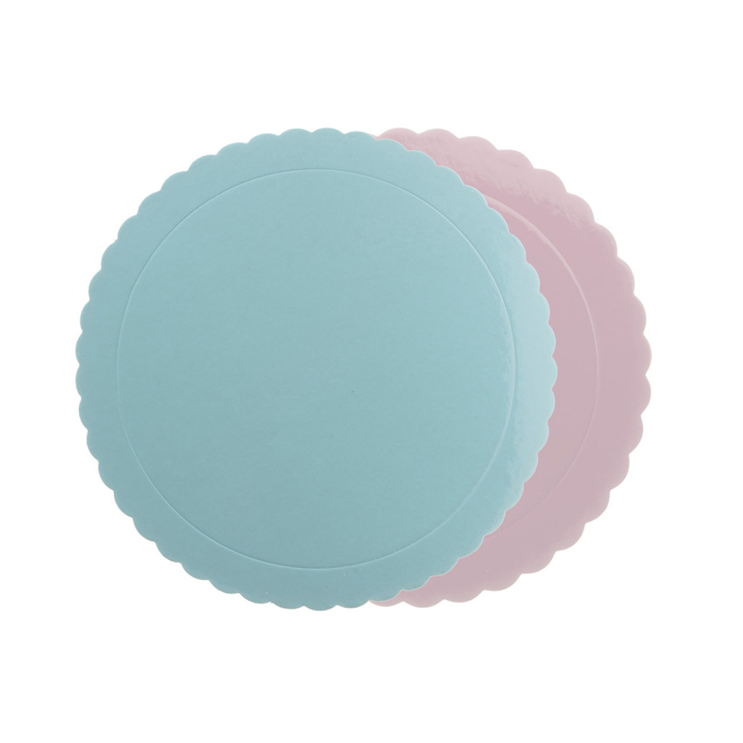 Kartonski podmetač za torte plavo/roza 35 cm