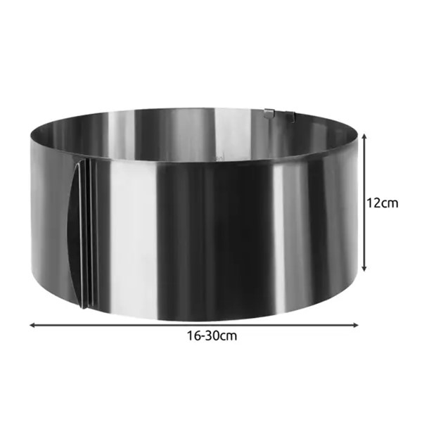 Rastezljivi obruč za torte Ø 16-30x12 cm - Slika 4
