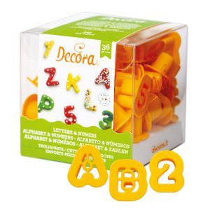 Plastični izrezivači za kekse | slova i brojevi, 36 kom