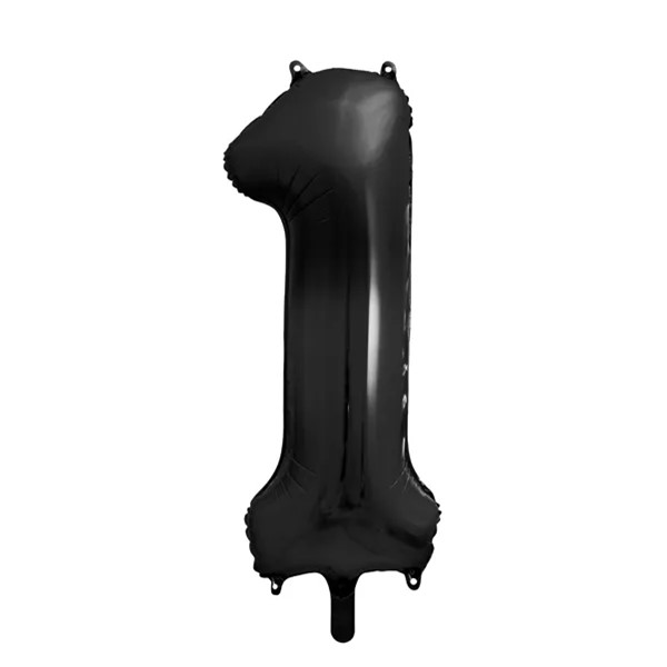 Folijski baloni brojevi 0-9, crni, 86 cm - Slika 3
