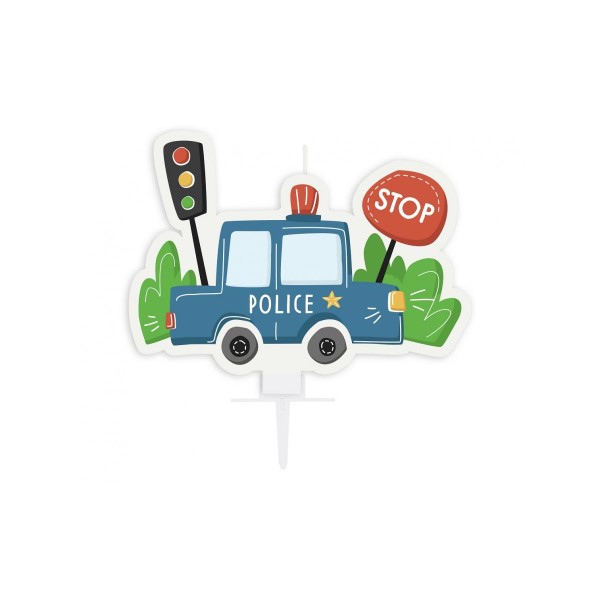 Rođendanska svjećica, policijski auto
