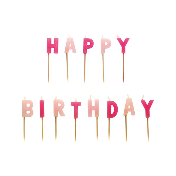 Rođendanske svjećice, Happy birthday, roza