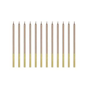 Rođendanske svjećice rose gold/zlatne 14 cm