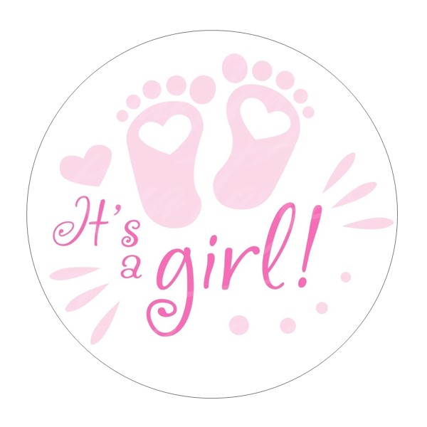 Jestiva pokrivka, okrugla, It's a girl