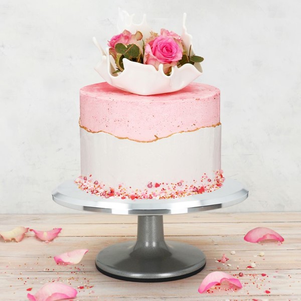 Rotirajući stalak za torte, aluminijski, 31 cm - Slika 2