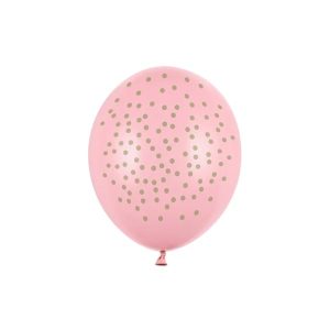 Balon roza s točkicama, 6 kom