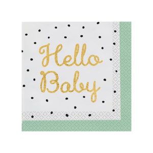 Party salvete Hello Baby, 33*33cm