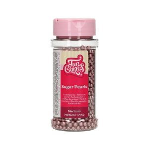 Šećerne perlice, metalik roza, 80 g
