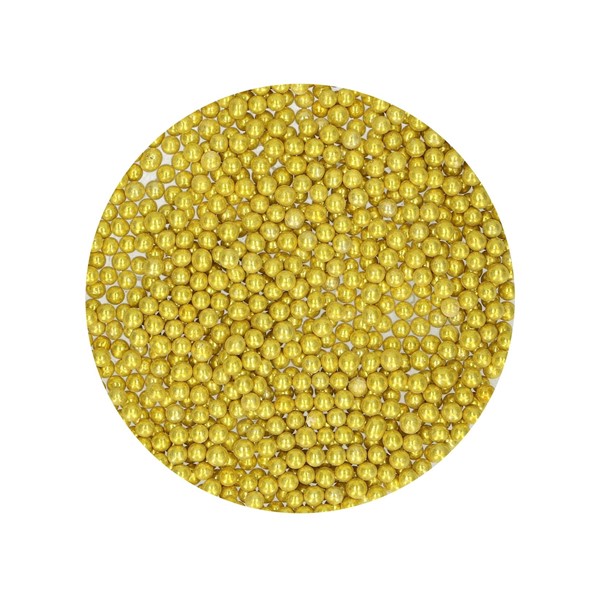 Šećerne perlice, metalik zlatne, 80 g - Slika 2