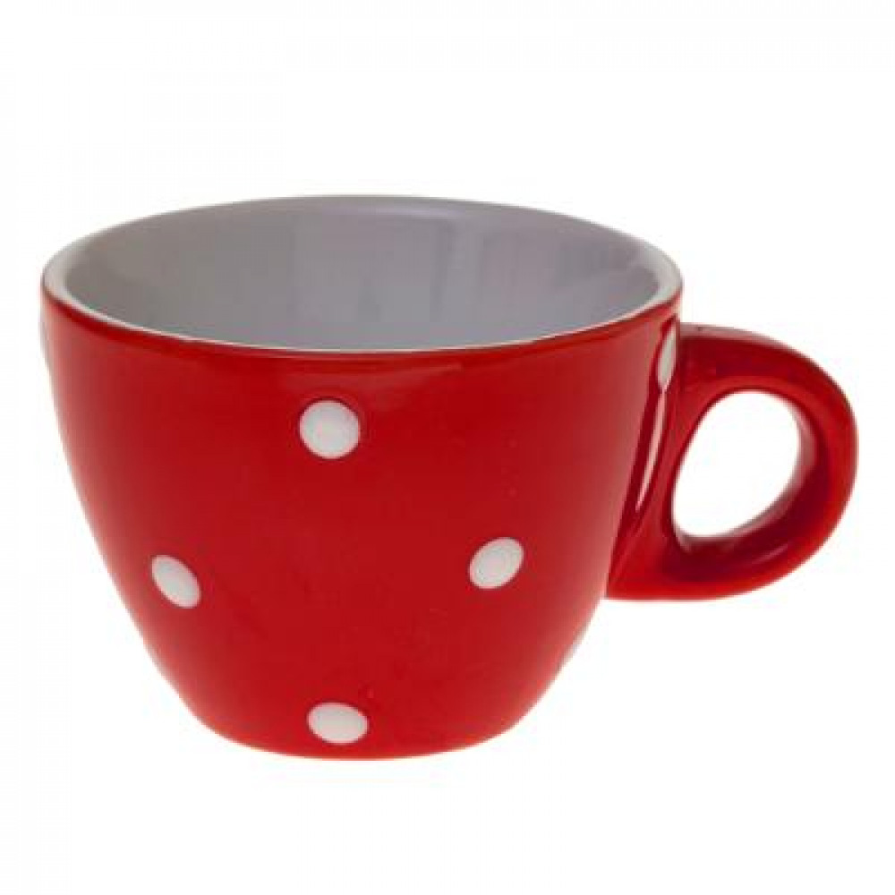 Set šalica i tanjurića, Red Polka Dot - Slika 2