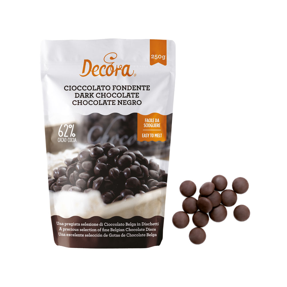 Čokoladni diskovi, tamna čokolada, 250 g