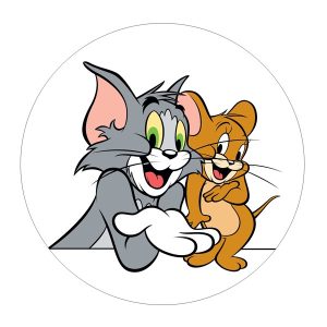 Jestiva pokrivka, okrugla, Tom i Jerry