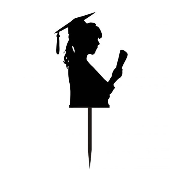 Topper diploma, ženska silueta