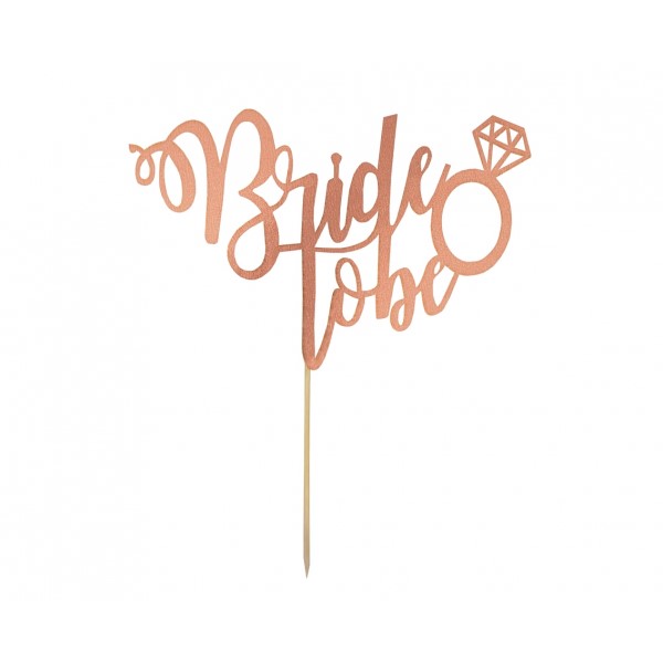 Topper za tortu Bride to be, rose gold, 16x15 cm