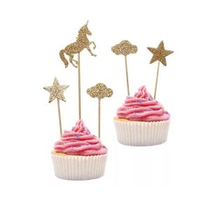 Mini topperi za torte i kolače | jednorog, 5 kom