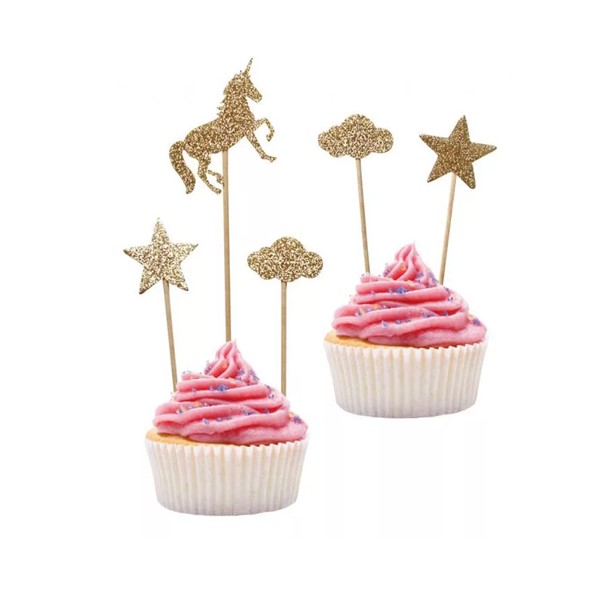 Mini topperi za torte i kolače | jednorog, 5 kom