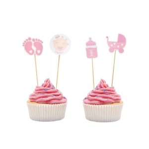 Mini topperi za torte i kolače | Baby Girl, 12 kom