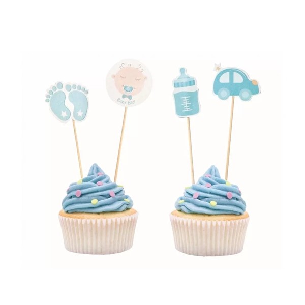 Mini topperi za torte i kolače | Baby Boy, 12 kom
