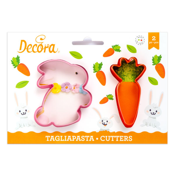 Plastični izrezivači za kekse, zec i mrkva