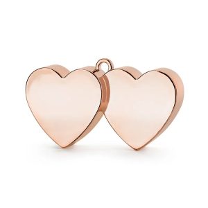Uteg za balone dvostruko srce, rose gold, 137 g