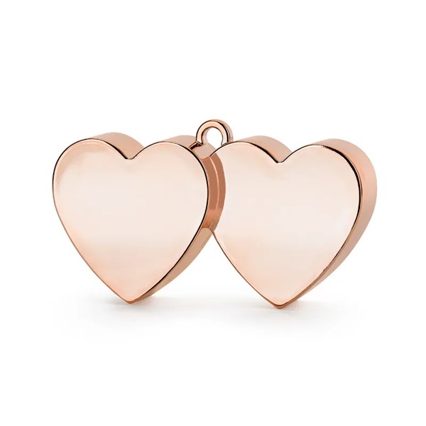 Uteg za balone dvostruko srce, rose gold, 137 g