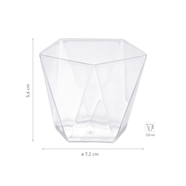 Višekratna mini čašica četvrtasta, 120 ml - Slika 2