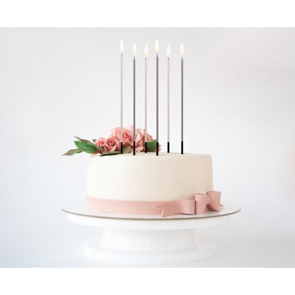 Visoke svjećice roza/ljubičaste, 17 cm - Slika 2