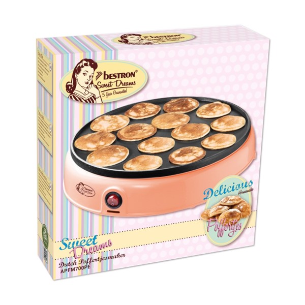 Pekač za mini palačinke/Poffertjes 800W, peach | Bestron - Slika 5